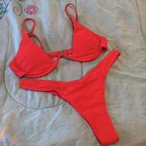 *NEVER WORN* SHEIN red bathing suit